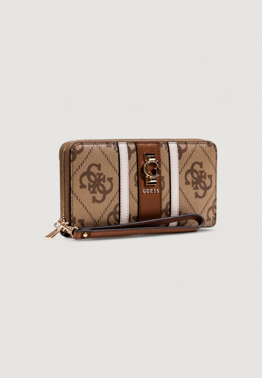 Portafoglio grande Guess ERENIA SLG LARGE ZIP AROUND Latte - Foto 4