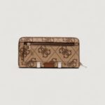 Portafoglio grande Guess ERENIA SLG LARGE ZIP AROUND Latte - Foto 5