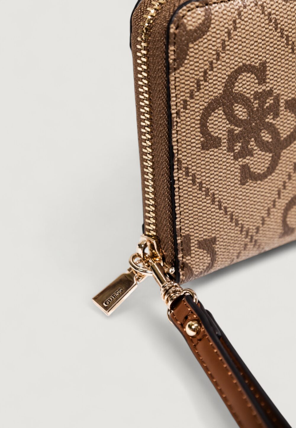 Portafoglio grande Guess ERENIA SLG LARGE ZIP AROUND Latte - Foto 3