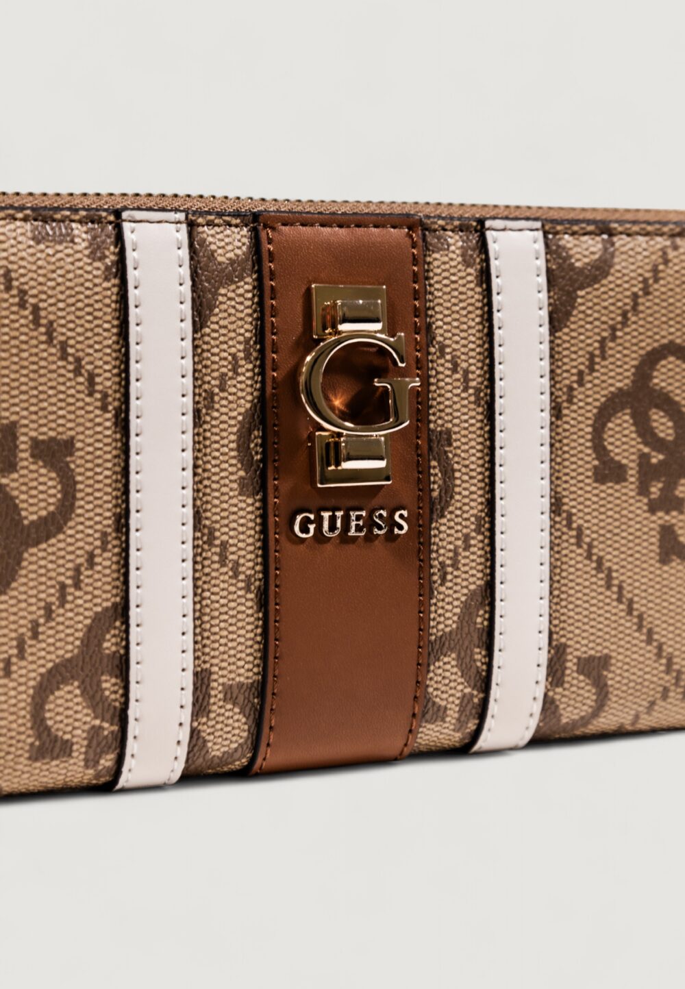Portafoglio grande Guess ERENIA SLG LARGE ZIP AROUND Latte - Foto 2