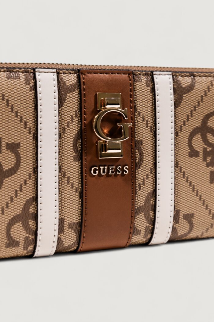 Portafoglio grande Guess ERENIA SLG LARGE ZIP AROUND Latte – SWSO78 38146