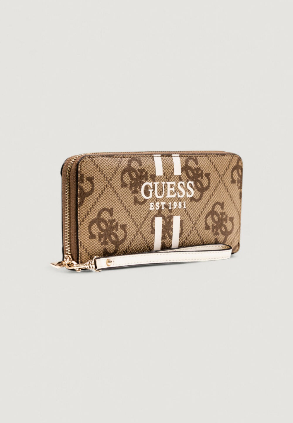 Portafoglio grande Guess LAUREL II SLG LARGE ZIP AROUND Latte - Foto 2