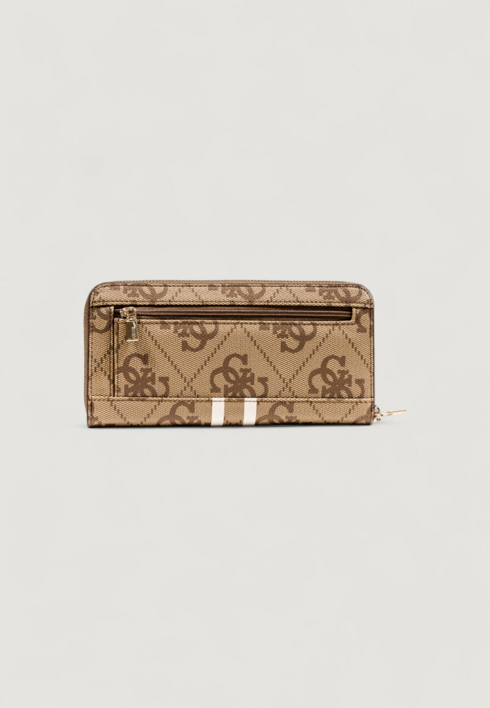 Portafoglio grande Guess LAUREL II SLG LARGE ZIP AROUND Latte - Foto 3