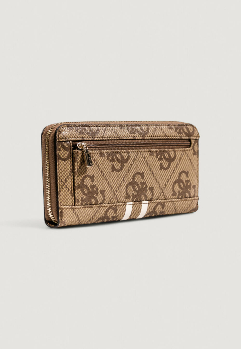 Portafoglio grande Guess LAUREL II SLG LARGE ZIP AROUND Latte - Foto 4