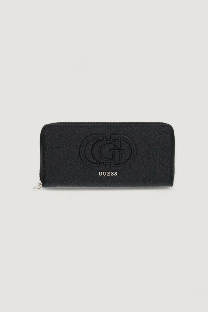 Portafoglio grande Guess CALEBRA SLG LARGE ZIP AROUND Nero – SWBG95 36146