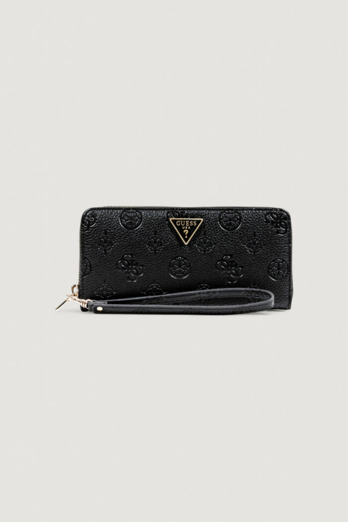 Portafoglio grande Guess CRESIDIA II SLG LRG ZIP AROUND Nero – SWPD98 88146