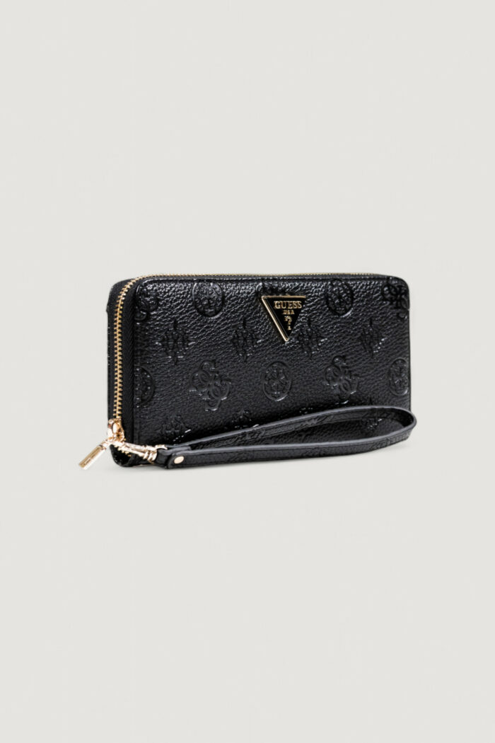 Portafoglio grande Guess CRESIDIA II SLG LRG ZIP AROUND Nero – SWPD98 88146