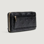 Portafoglio grande Guess CRESIDIA II SLG LRG ZIP AROUND Nero - Foto 5