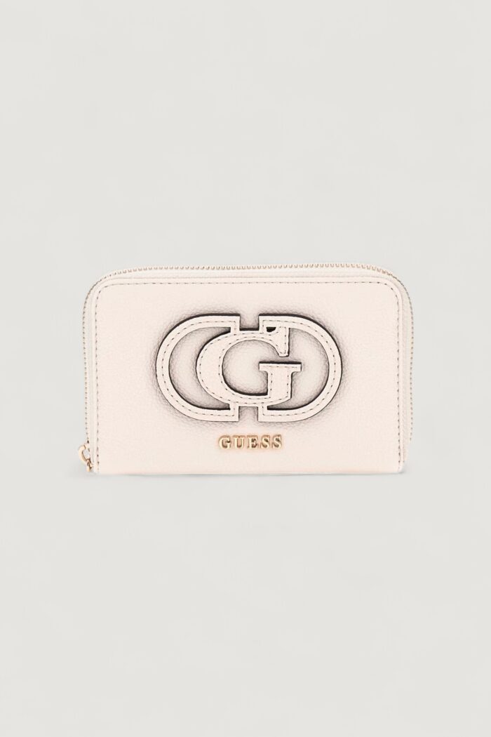 Portafoglio medio Guess CALEBRA SLG MEDIUM ZIP AROUND Bianco