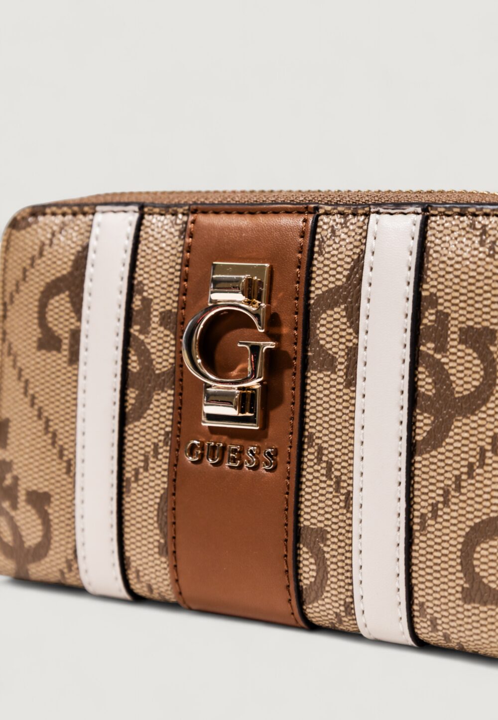 Portafoglio medio Guess ERENIA SLG MEDIUM ZIP AROUND Marrone - Foto 2