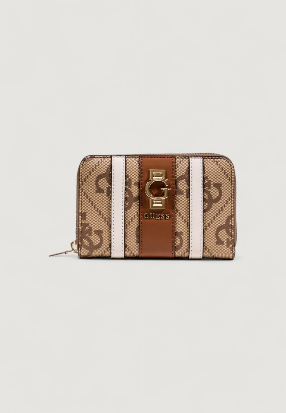 Portafoglio medio Guess ERENIA SLG MEDIUM ZIP AROUND Marrone - Foto 1