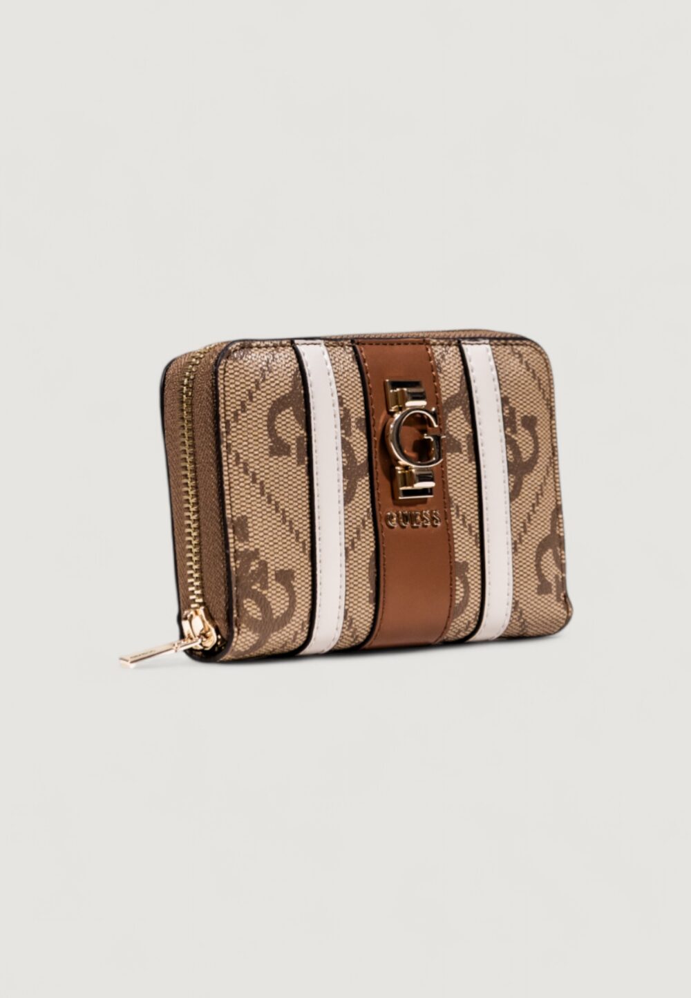 Portafoglio medio Guess ERENIA SLG MEDIUM ZIP AROUND Marrone - Foto 3