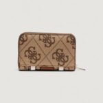 Portafoglio medio Guess ERENIA SLG MEDIUM ZIP AROUND Marrone - Foto 4