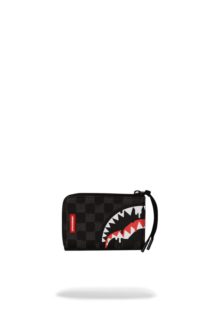 Portafoglio senza portamonete Sprayground DRIPPING SHARKS IN PARIS WALLET Nero
