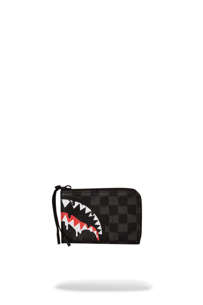 Portafoglio senza portamonete Sprayground DRIPPING SHARKS IN PARIS WALLET Nero