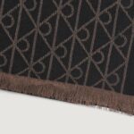 Sciarpa Calvin Klein TONAL AOP WOOL LW SCARF Marrone Scuro - Foto 4