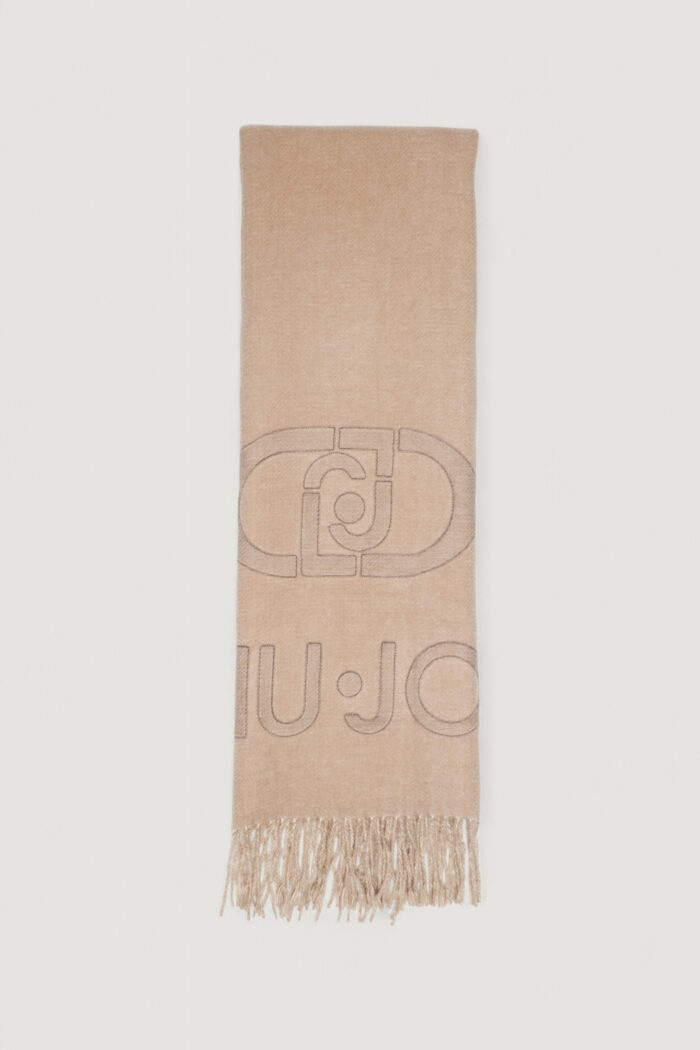Sciarpa Liu-jo STOLA OVAL MONOGRAM EMBOSSED Beige – 2F5023 T0300