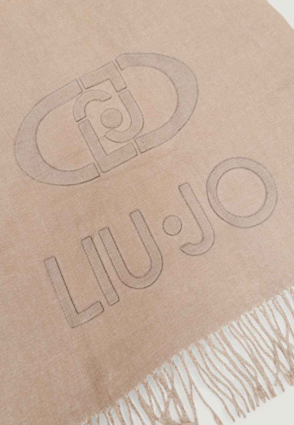 Sciarpa Liu-Jo STOLA OVAL MONOGRAM EMBOSSED Beige - Foto 3