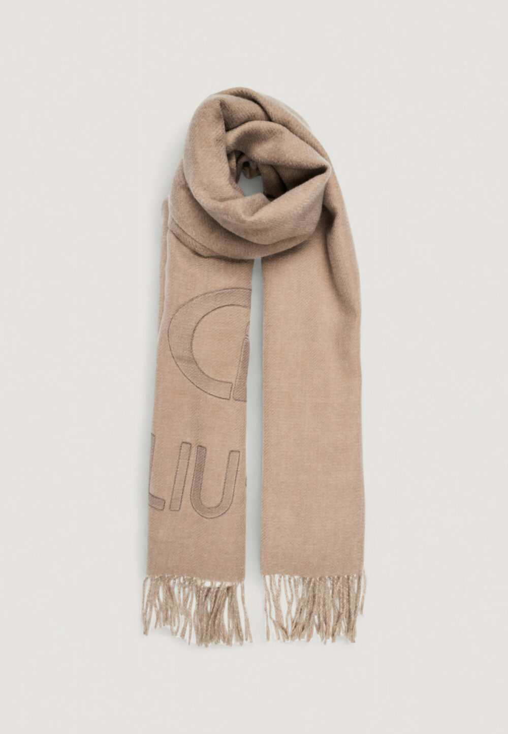 Sciarpa Liu-Jo STOLA OVAL MONOGRAM EMBOSSED Beige - Foto 2