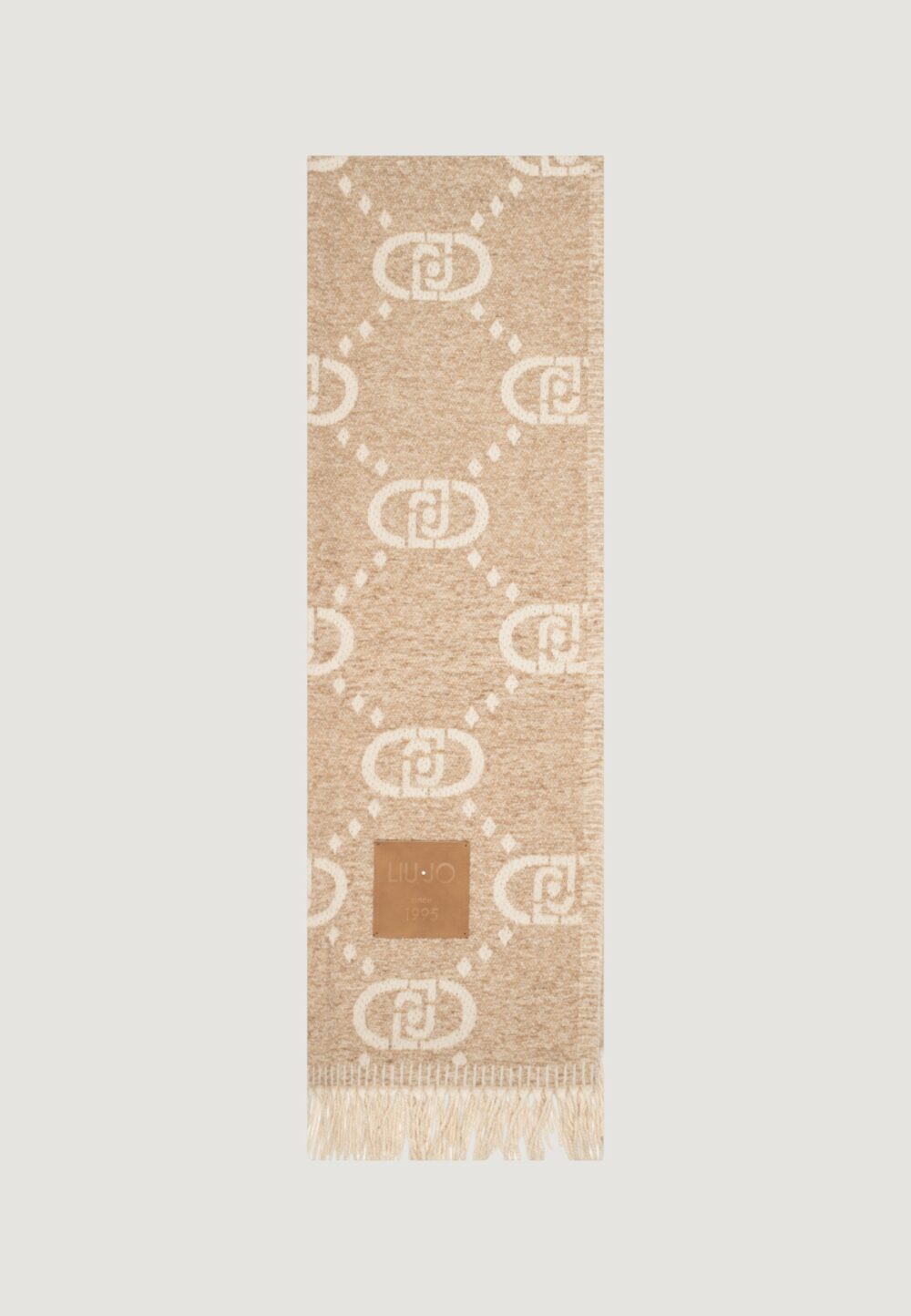 Sciarpa Liu-Jo STOLA MAXI OVAL Beige chiaro - Foto 3