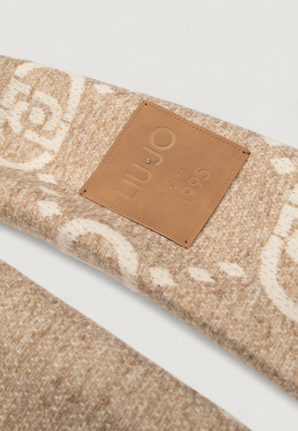 Sciarpa Liu-Jo STOLA MAXI OVAL Beige chiaro - Foto 4