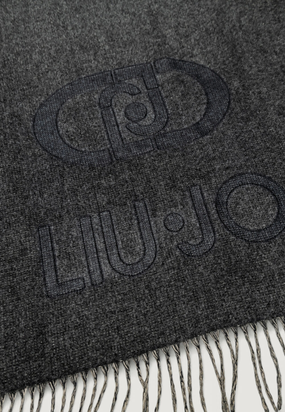 Sciarpa Liu-Jo STOLA OVAL MONOGRAM EMBOSSED Nero - Foto 3