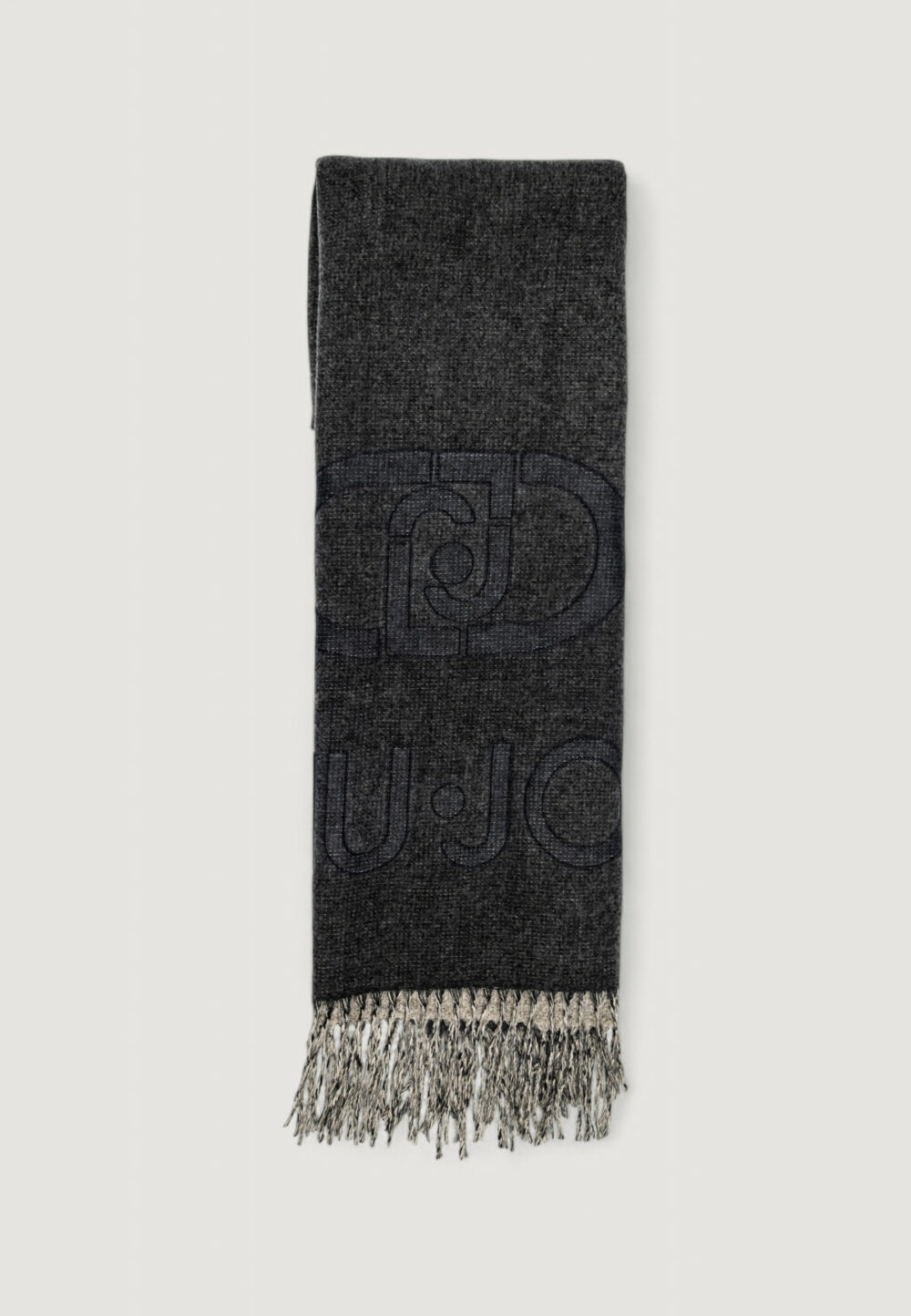 Sciarpa Liu-Jo STOLA OVAL MONOGRAM EMBOSSED Nero - Foto 1