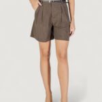 Shorts Only Onlgaria Life Hw Belt Check Shorts Tlr Marrone - Foto 1
