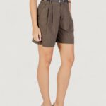 Shorts Only Onlgaria Life Hw Belt Check Shorts Tlr Marrone - Foto 3