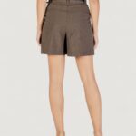 Shorts Only Onlgaria Life Hw Belt Check Shorts Tlr Marrone - Foto 4
