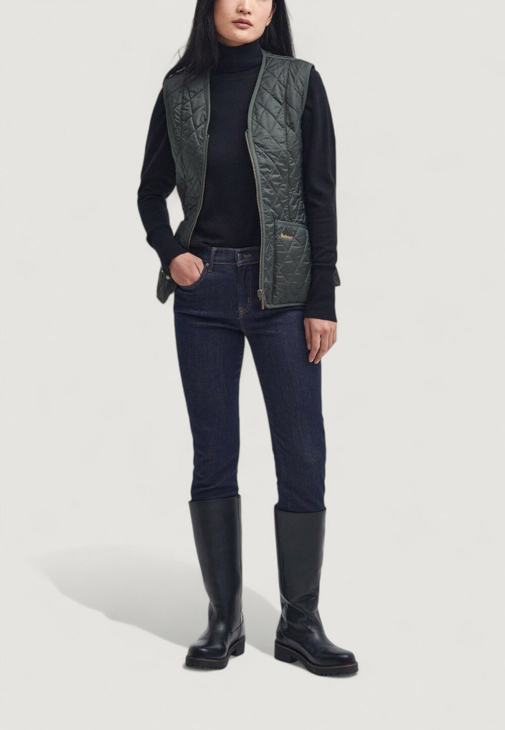 Smanicato Barbour FLEECE BETTY LINER Verde Oliva - Foto 3