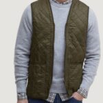 Smanicato Barbour POLARQUILT WAISTCOAT ZIP LINER Verde Oliva - Foto 1