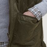 Smanicato Barbour POLARQUILT WAISTCOAT ZIP LINER Verde Oliva - Foto 3