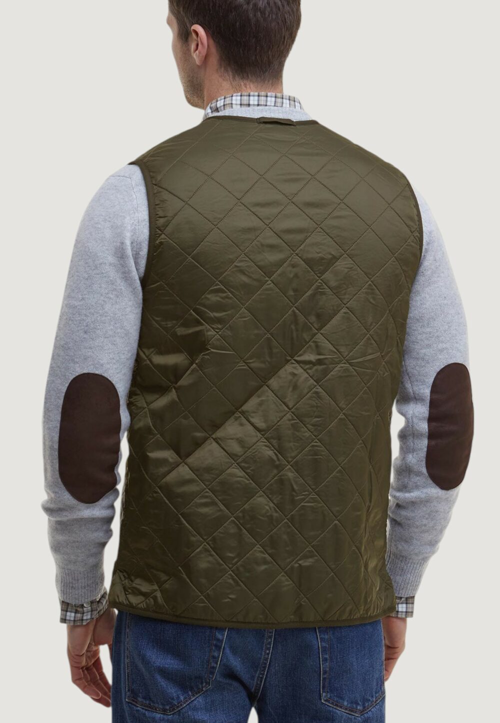 Smanicato Barbour POLARQUILT WAISTCOAT ZIP LINER Verde Oliva - Foto 2