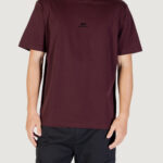 T-shirt Antony Morato RELAXED WITH RUBBER FLOCK LOGO PRINT Bordeaux - Foto 1