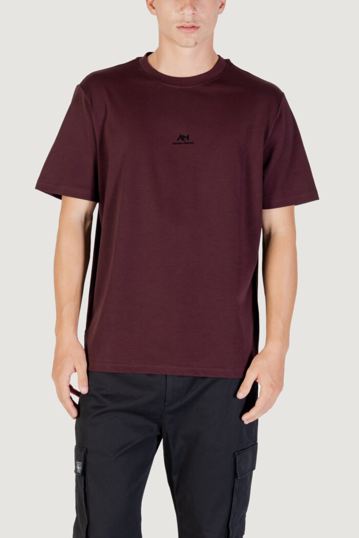 T-shirt Antony Morato RELAXED WITH RUBBER FLOCK LOGO PRINT Bordeaux – MMKS02549-FA100258