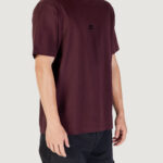 T-shirt Antony Morato RELAXED WITH RUBBER FLOCK LOGO PRINT Bordeaux - Foto 3