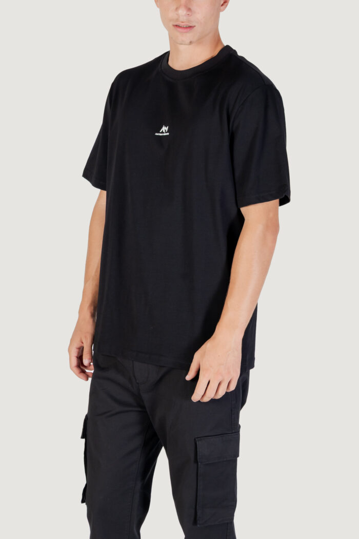 T-shirt Antony Morato RELAXED WITH RUBBER FLOCK LOGO PRINT Nero – MMKS02549-FA100258