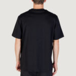 T-shirt Antony Morato RELAXED WITH RUBBER FLOCK LOGO PRINT Nero - Foto 4