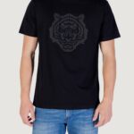 T-shirt Antony Morato STUTTGART REGULAR FIT WITH PRISM SHAPE RUBBER TIGER PRINT Nero - Foto 1