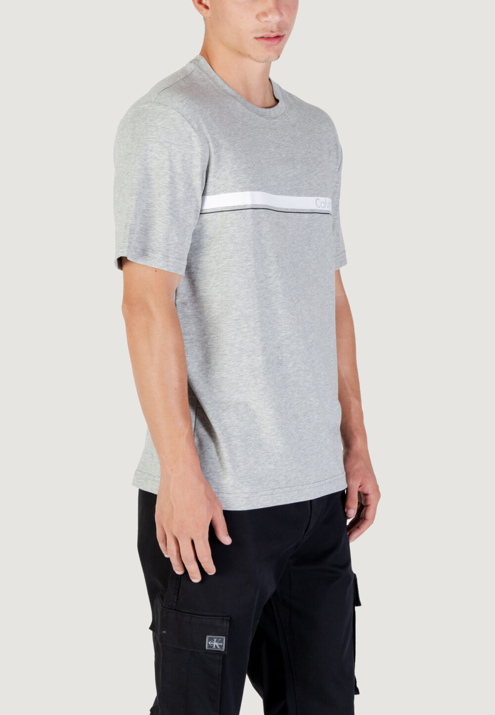 T-shirt Calvin Klein Sport LIFESTYLE SS TEE Grigio - Foto 3