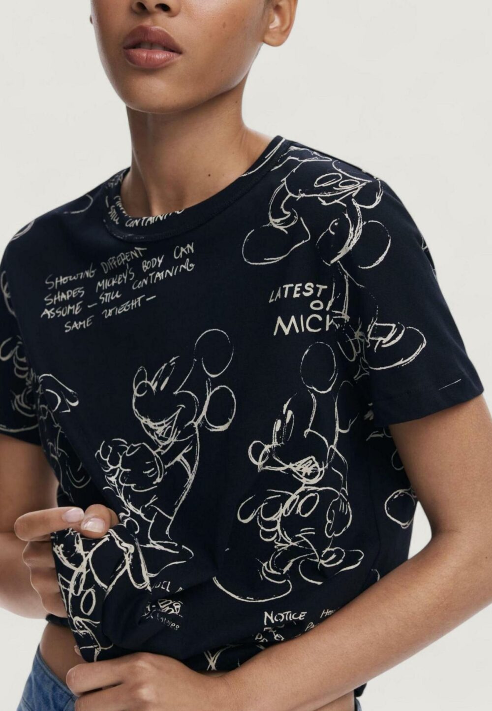 T-shirt Desigual TS_MICKEY SKETCH Antracite - Foto 3