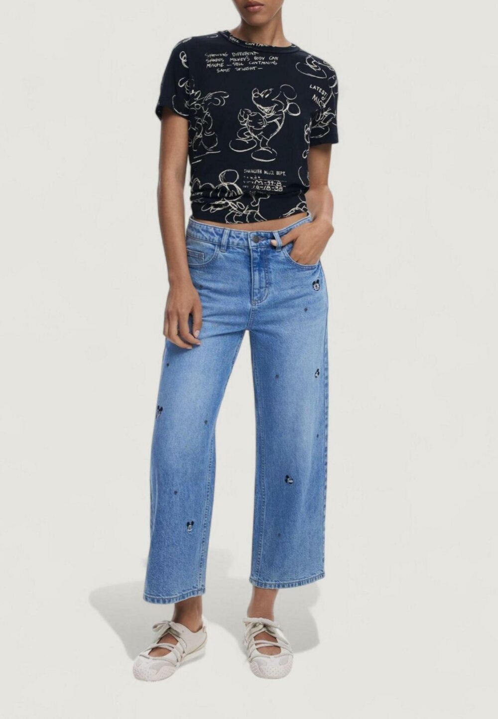 T-shirt Desigual TS_MICKEY SKETCH Antracite - Foto 5