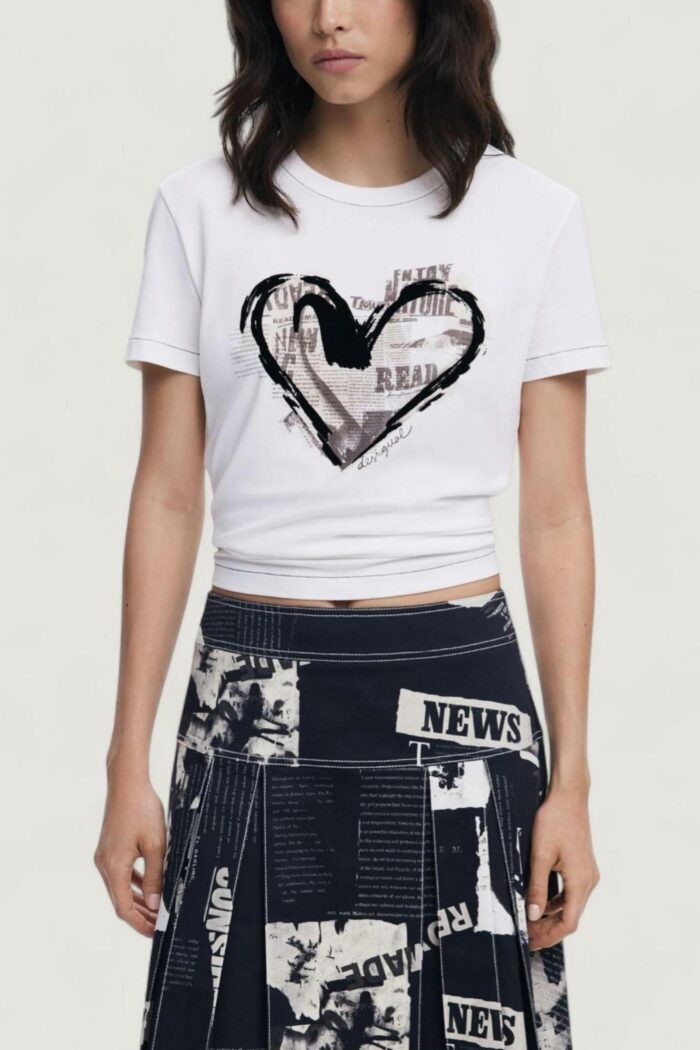 T-shirt Desigual TS_LETTER CORE Bianco – 25WWTK04