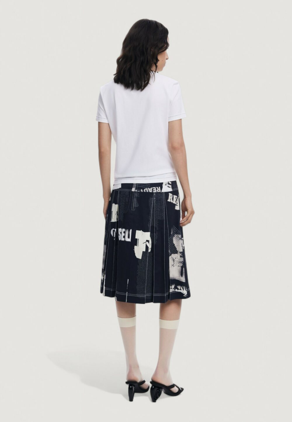 T-shirt Desigual TS_LETTER CORE Bianco - Foto 4