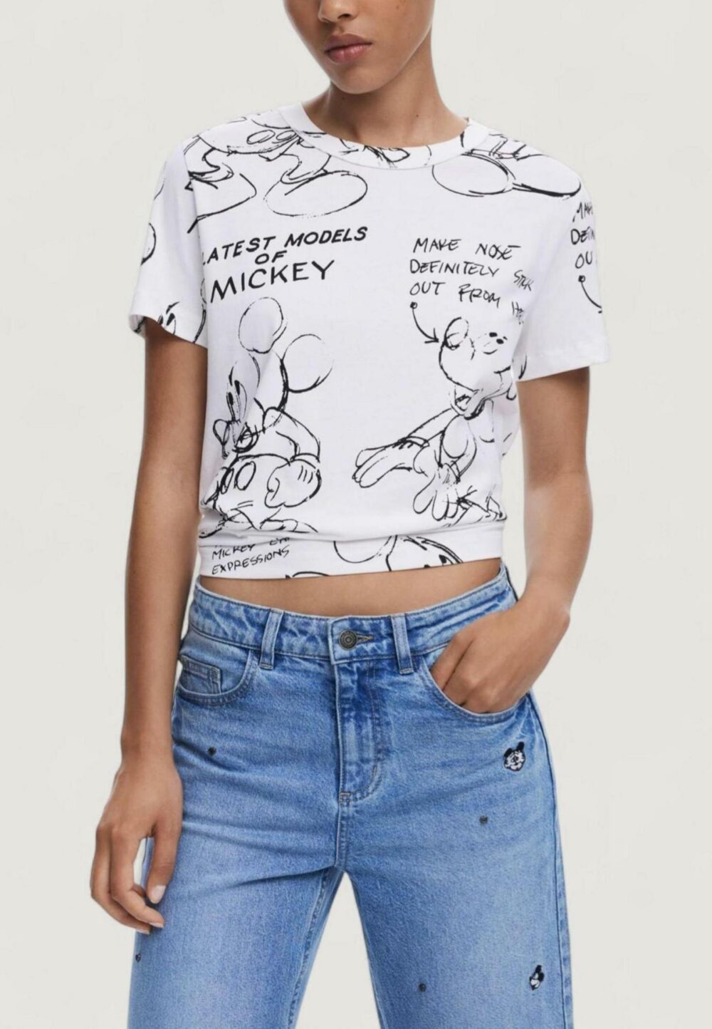 T-shirt Desigual TS_MICKEY SKETCH Bianco - Foto 1