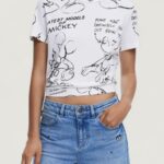 T-shirt Desigual TS_MICKEY SKETCH Bianco - Foto 1