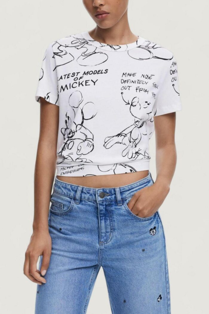T-shirt Desigual TS_MICKEY SKETCH Bianco – 25WWTK03