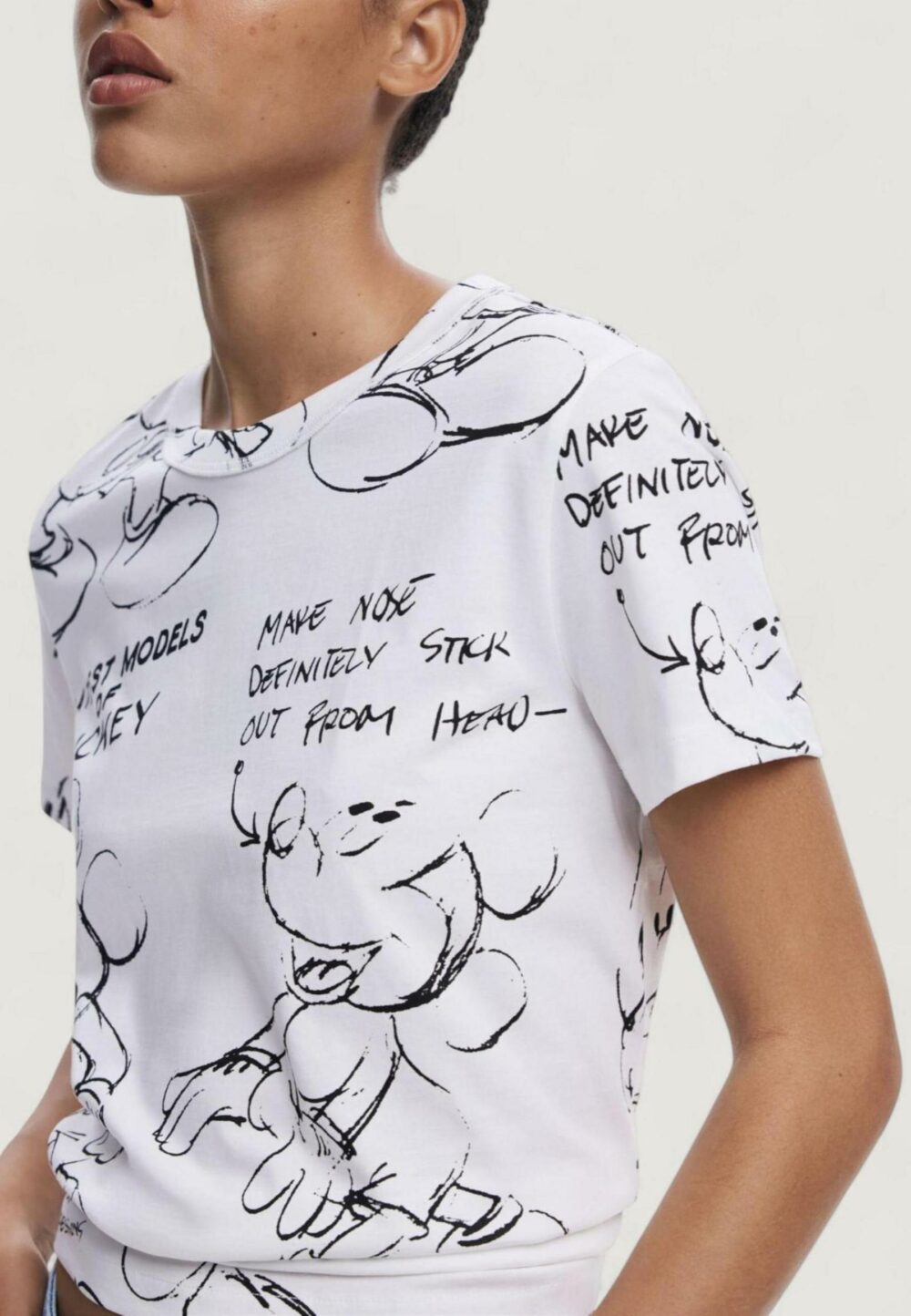 T-shirt Desigual TS_MICKEY SKETCH Bianco - Foto 4