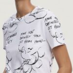 T-shirt Desigual TS_MICKEY SKETCH Bianco - Foto 4